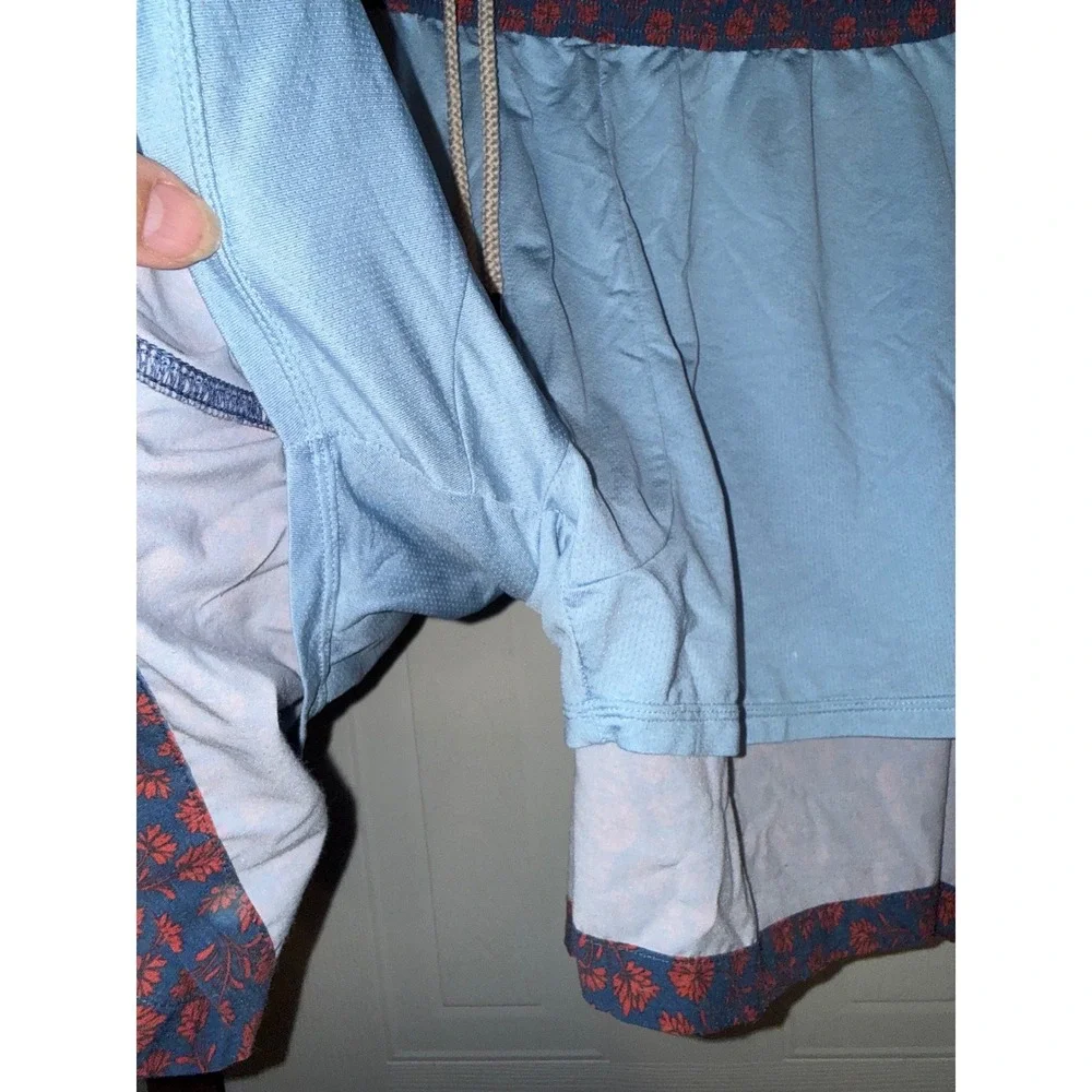 Fair Harbor Mens The Anchor Swim Shorts Floral Blue Red XXL 8 Inch Inseam